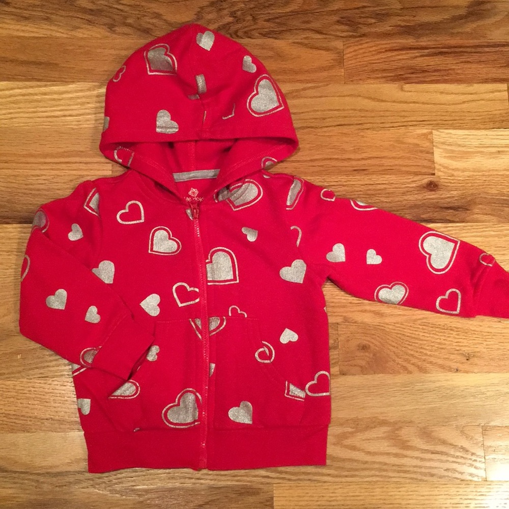 🎉HP🎉 Red Heart Zip Up Sweatshirt ❤️
